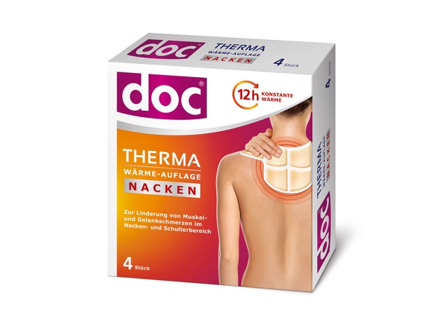 Wärme für alle: Diese Schmerzen kann man sich sparen / Mit den neuen* doc Therma Wärmeprodukten Rücken- und Nackenbeschwerden preiswert lindern