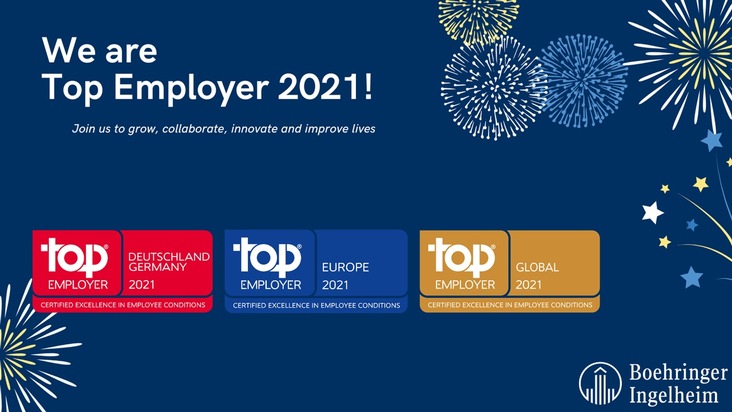 Auszeichnung: Boehringer Ingelheim ist Global Top Employer 2021