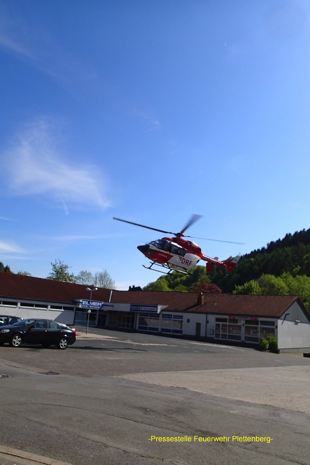 FW-PL: Medizinischer Notfall bei Kleinkind sorgte für Einsatz des Rettungshubschraubers