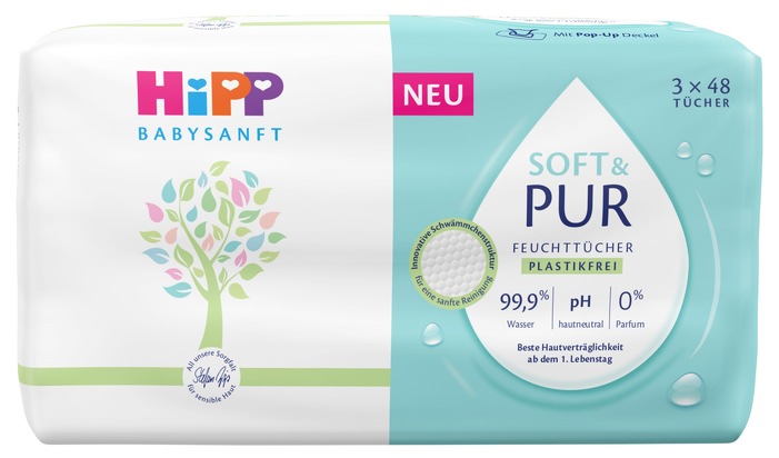 Pressemitteilung: HiPP Babysanft Soft &amp; Pur Feuchttücher
