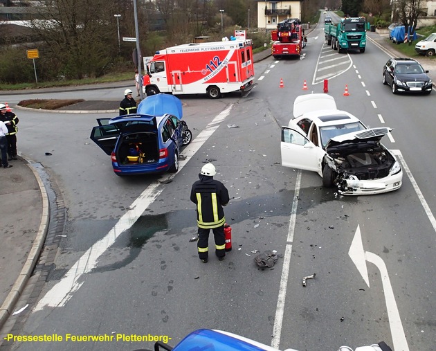 FW-PL: OT- Osterloh. Verkehrsunfall mit eher glimpflichem Ausgang. Passive Sicherheitseinrichtungen sorgten für erhöhten Insassenschutz