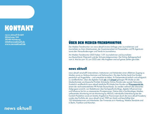 Medien-Trendmonitor 2025: Social Media fester Bestandteil im redaktionellen Alltag