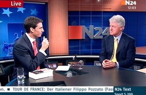 SAT.1: Bill Clinton live im ersten Exklusiv-Interview auf N24 und in Sat.1