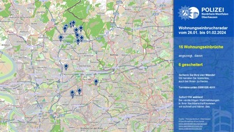 Polizeipräsidium Oberhausen: POL-OB: Wohnungseinbruchsradar für Oberhausen