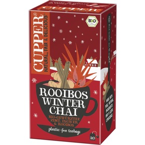Presseinfo: Neu ab September 2025: Cupper Teas Adventskalender und der Cupper Teas Rooibos Winter Chai