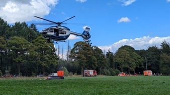 FW-RS: Vegetationsbrandbekämpfungsübung im Remscheider Stadtgebiet Feuerwehr und Polizei arbeiten Hand in Hand