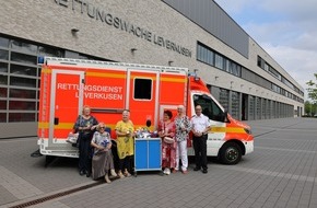 Feuerwehr Leverkusen: FW-LEV: Kuscheltiere spenden kleinen Patienten Trost