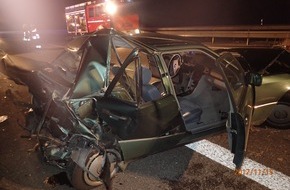 Verkehrsdirektion Mainz: POL-VDMZ: Schwerer Verkehrsunfall auf der A63, Autobahn voll gesperrt