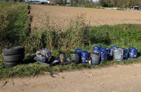 Polizeipräsidium Offenburg: POL-OG: Hohberg, Hofweier - Altöl illegal entsorgt, Polizei bittet um Hinweise (FOTO)