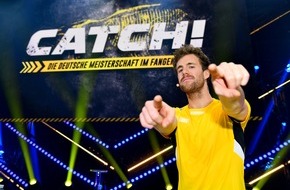 SAT.1: Luke Mockridge beklaut Fabian Hambüchen und will den Turner "zerstören" - "CATCH! Die Deutsche Meisterschaft im Fangen" am Freitag 3. Januar 2020, in SAT.1