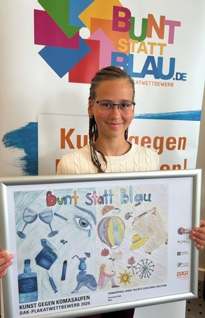 „bunt statt blau“: Geschwisterpaar aus Malente gewinnt Plakatwettbewerb in Schleswig-Holstein