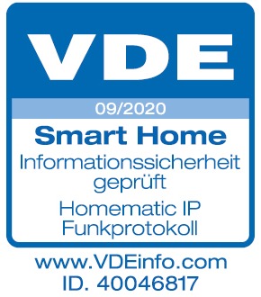 Smart Home rundum sicher: VDE zertifiziert Protokoll-, IT- und Datensicherheit von Homematic IP