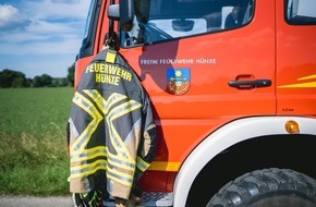 Feuerwehr Hünxe: FW Hünxe: Feuer in der Nacht - Rauchmelder weckt Bewohner auf