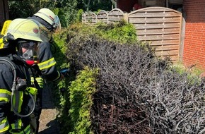 Freiwillige Feuerwehr Aurich: FW-AUR: Zwei Heckenbr&auml;nde kurz nacheinander