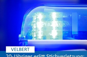 Polizei Mettmann: POL-ME: 20-Jähriger erlitt Stichverletzung: Tatverdächtiger festgenommen - Velbert - 2306073