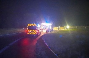 Freiwillige Feuerwehr der Gemeinde Sonsbeck: FW Sonsbeck: Verkehrsunfall auf der A57 - Absicherung für den Rettungsdienst