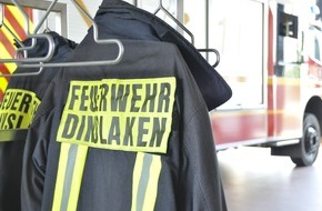 Feuerwehr Dinslaken: FW Dinslaken: Mülltonnenbrand in Hiesfeld