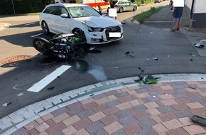 Polizeidirektion Landau: POL-PDLD: Verkehrsunfall mit schwerverletztem Motorradfahrer