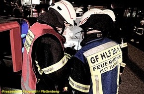 Feuerwehr Plettenberg: FW-PL: OT- Kückelheim. Aggregat in Schmiedeindustriebetrieb geriet in Brand.