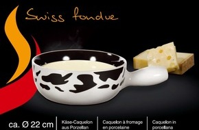 Manor AG: Manor: rappel du set à fondue neuf pièces « horizon noir » et d'un caquelon « tache de vache » de la marque Style'n Cook