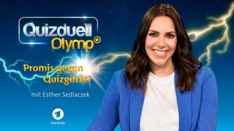 ARD Das Erste: Erfolgreiche Premiere von Esther Sedlaczek im "Quizduell-Olymp" / Starke 13,4 Prozent Marktanteil zum Auftakt