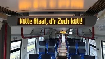 National Express Rail GmbH: +++EIL-Meldung+++  D’r Zoch kütt doch: National Express übernimmt Karneval-Sonderzüge