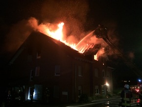 FW-Stolberg: Zwei Schwerverletze und hoher Sachschaden bei Hausbrand - Feuer SOS