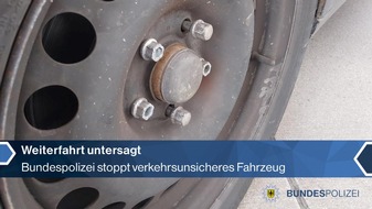 Bundespolizeiinspektion Ludwigsdorf: BPOLI LUD: Mit verkehrsunsicherem Fahrzeug und ohne F&uuml;hrerschein
