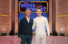 ARD Das Erste: Rasantes Rateduell: Ralf Schumacher und David Schumacher bei "Wer weiß denn sowas?" - Das Wissensquiz vom 4. bis 8. März 2024, um 18:00 Uhr im Ersten