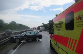 Verkehrsdirektion Mainz: POL-VDMZ: Starkregen - zwei Aquaplaningunfälle zu gleicher Zeit an nahezu gleicher Stelle