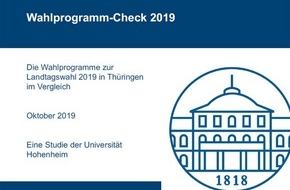 Universität Hohenheim: Landtagswahl in Thüringen: Wahlprogramme oft unverständlich