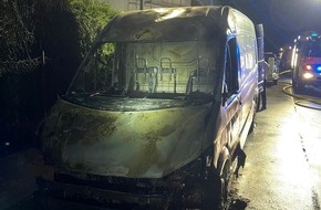Polizei Aachen: POL-AC: Transporter in Brand gesetzt: Polizei sucht Zeugen