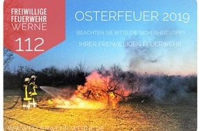 Freiwillige Feuerwehr Werne: FW-WRN: Osterfeuer 2019 - Anmelden, beaufsichtigen und kontrollieren