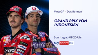 Sky Deutschland: Der MotoGP(TM) Grand Prix von Indonesien am Wochenende live und exklusiv bei Sky Sport