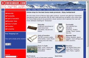 :: subwave Internet: SWISSMADE.COM - Onlineshop mit Schweizer Mentalität: Eine Marktlücke und CMS-Eigenentwicklung bringen Umsatz