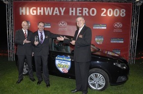 Goodyear Germany GmbH: Mutiger Autofahrer rettet Frau vorm Ertrinken und wird "Highway Hero 2008"
