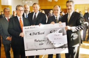 Audi AG: Audi spendet 540.000 Euro für Flutopfer / 32 vom Hochwasser betroffene Einrichtungen unterstützt / Offizielle Spendenübergabe in Dresden