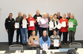 Polizeiinspektion Wilhelmshaven/Friesland: POL-WHV: Sicherheitsberatung für Seniorinnen und Senioren - Ausbildung durch die Polizei im Landkreis Friesland