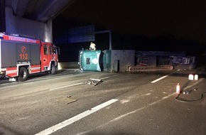 Feuerwehr Bottrop: FW-BOT: LKW Unfall BAB 2