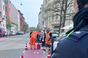 Polizeidirektion Hannover: POL-H: Permanente Fahrbahnmarkierungen für Abstandskontrollen der Polizei aufgetragen