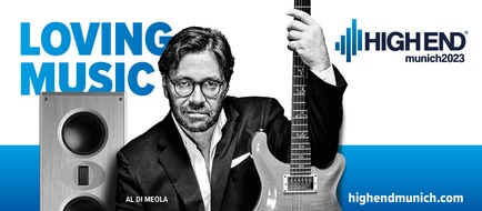 HIGH END SOCIETY Service GmbH: Gitarrengenie Al Di Meola ist das Gesicht der HIGH END 2023