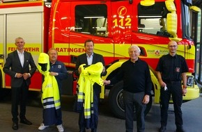 Feuerwehr Ratingen: FW Ratingen: Den Helfern helfen - Ehrensache für den Lions Club Ratingen