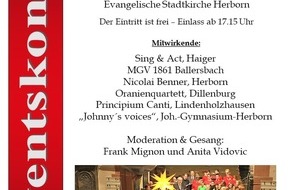 Polizeipräsidium Mittelhessen - Pressestelle Lahn - Dill: POL-LDK: 12. Adventskonzert der Polizei in der Herborner Stadtkirche / Ein Dankeschön an die Bürgerinnen und Bürger