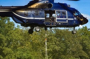 Bundespolizeidirektion 11: BPOLD 11: Hubschrauber der Bundespolizei unterstützten am Wochenende in Sachsen-Anhalt bei der Waldbrandbekämpfung