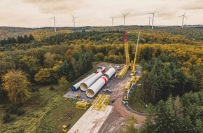 Koehler Group: Windpark Wetzlar-Blasbach: Montage der Windkraftanlagen in vollem Gange