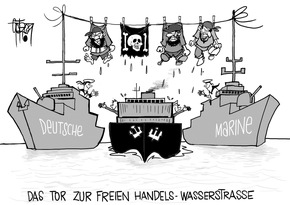 Deutsche Marine - Pressemeldung (Porträt): Flensburger Karikaturist zeigt Deutschen ihre maritime Abhängigkeit auf