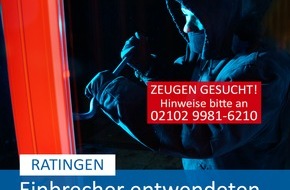 Polizei Mettmann: POL-ME: Einbrecher entwendeten Bargeld und Wein - hoher Schaden - Ratingen - 2212103