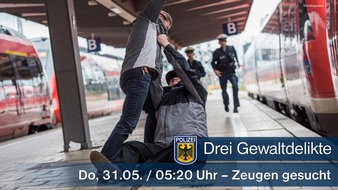 Bundespolizeidirektion München: Bundespolizeidirektion München: Mehrere Gewaltdelikte - Bürger und Polizeibeamte attackiert - Zeugen gesucht