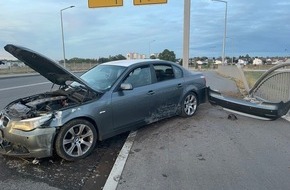 Polizeidirektion Worms: POL-PDWO: Verkehrsunfall unter Alkoholeinfluss - Fahrer flüchtet