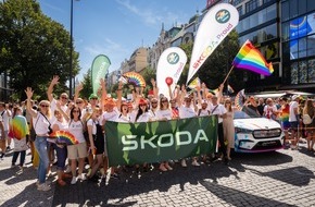 Skoda Auto Deutschland GmbH: Škoda Auto zum zweiten Mal in Folge offizieller Partner des Prague Pride Festivals